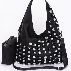 Multi Stone Studded Bindle Bag